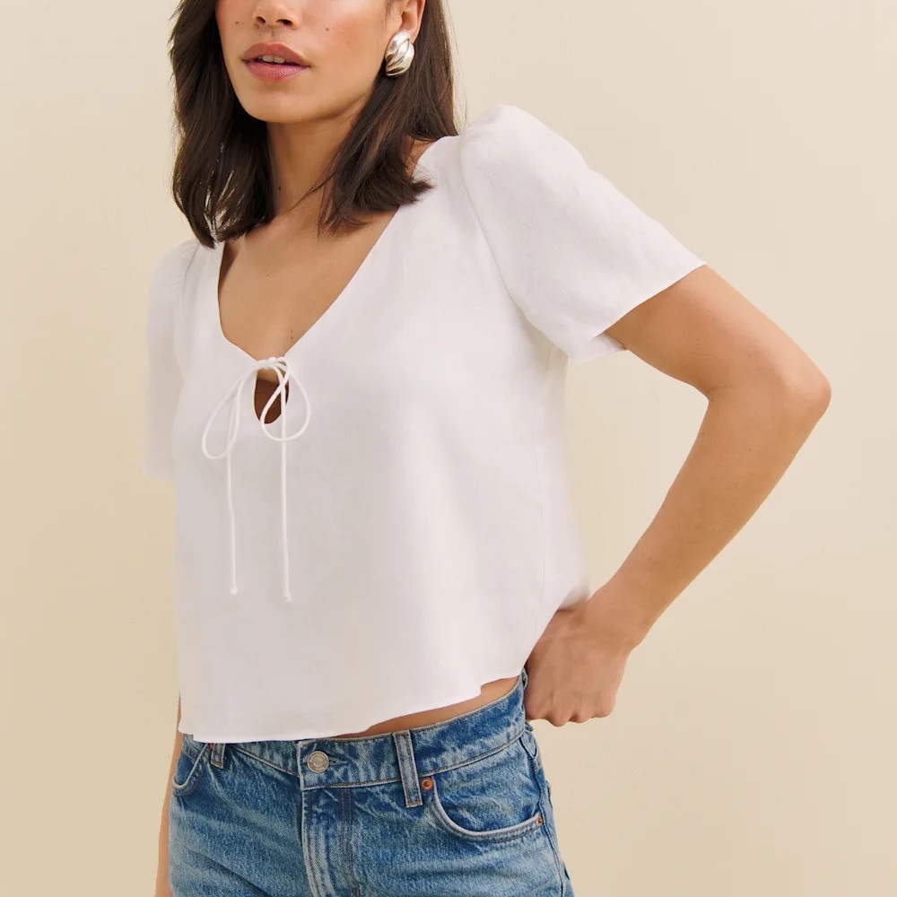 Reformation Mayla Linen Top